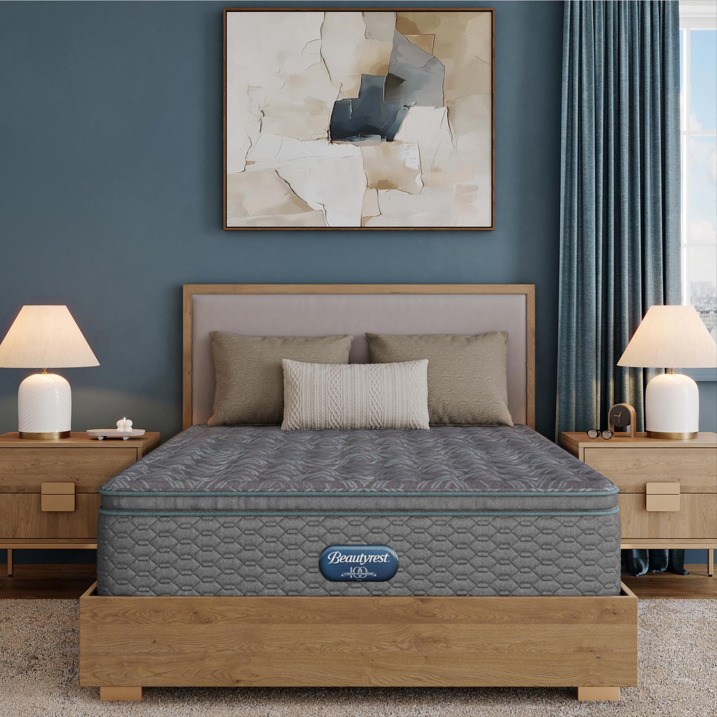 Beautyrest Prime Dream Medium Pillow Top 14.25" Mattress - King - Durable Pocketed Coil, Support, Pressure Relief, Cooling, Motion Separation; 100 Night Sleep Trial and 10 Year Warranty