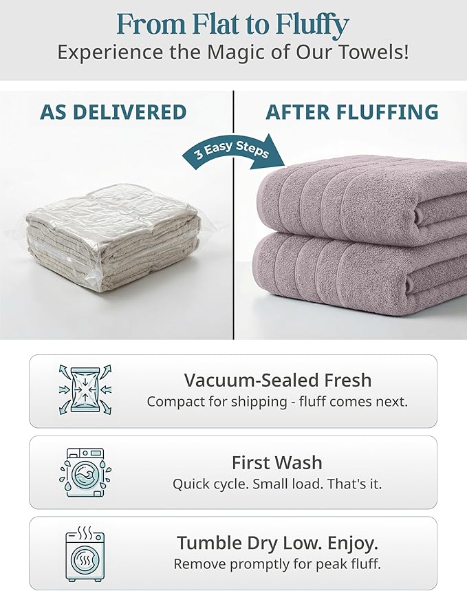 CASA PLATINO 100% Cotton Bath Towel Set 8 Pcs