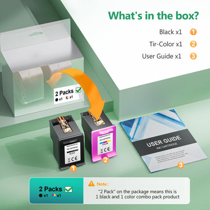 LIFOR Replacement for Canon Ink Cartridges 545XL 546XL PG-545XL CL-546XL for Pixma TS3355 TS3350 TS3150 MG3050 MG2550S MG2950 TR4550 TR4551 TR4650 MX495 (1 Black 1 Colour) Packing May Vary