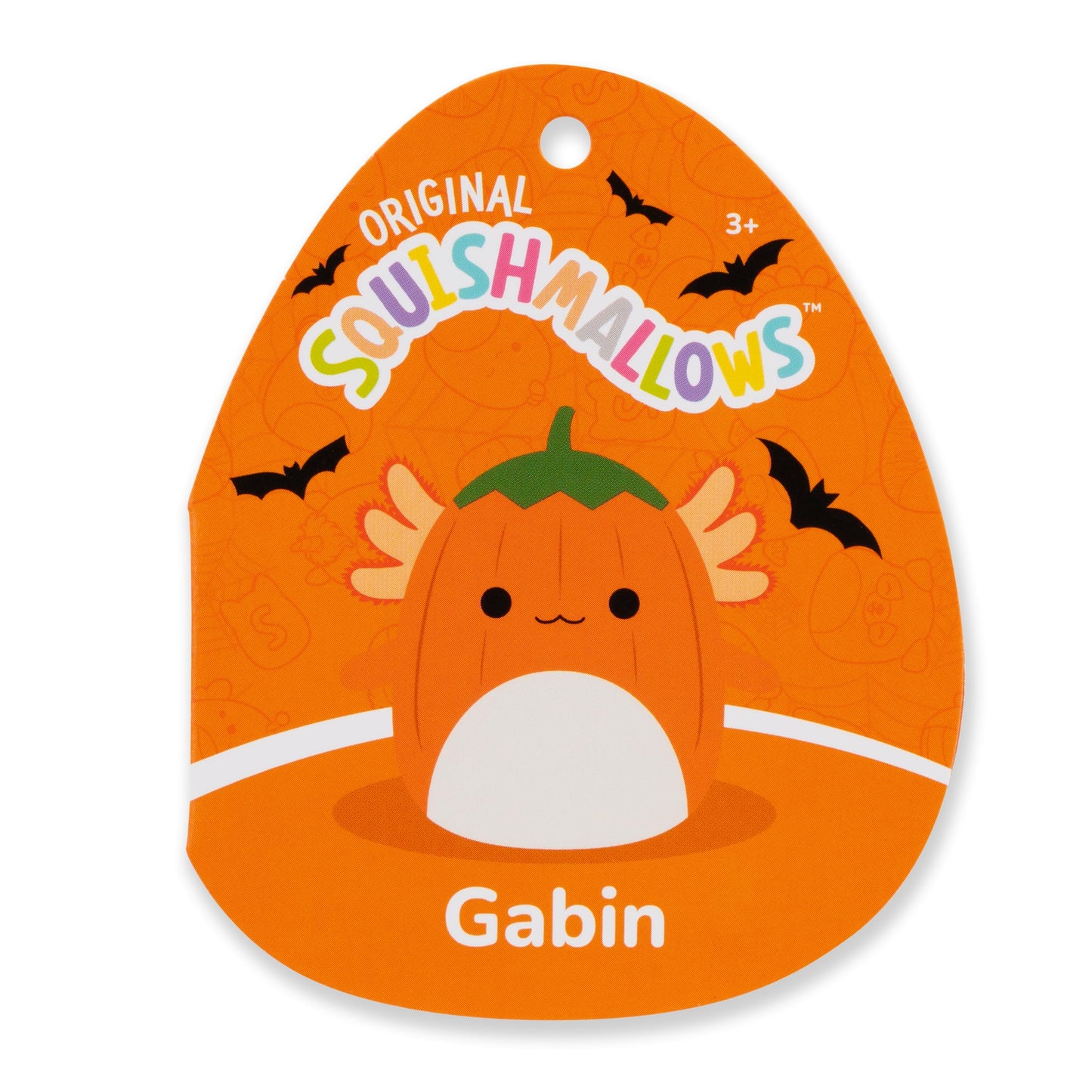 Squishmallows Original 5-Inch Halloween 4-Pack – Gabin Pumpkin Axolotl, Fitzy Goblin Holding Latte, Malcolm Bat Mushroom, Ms. K Purple Clown – Official Jazwares Plush (Little)