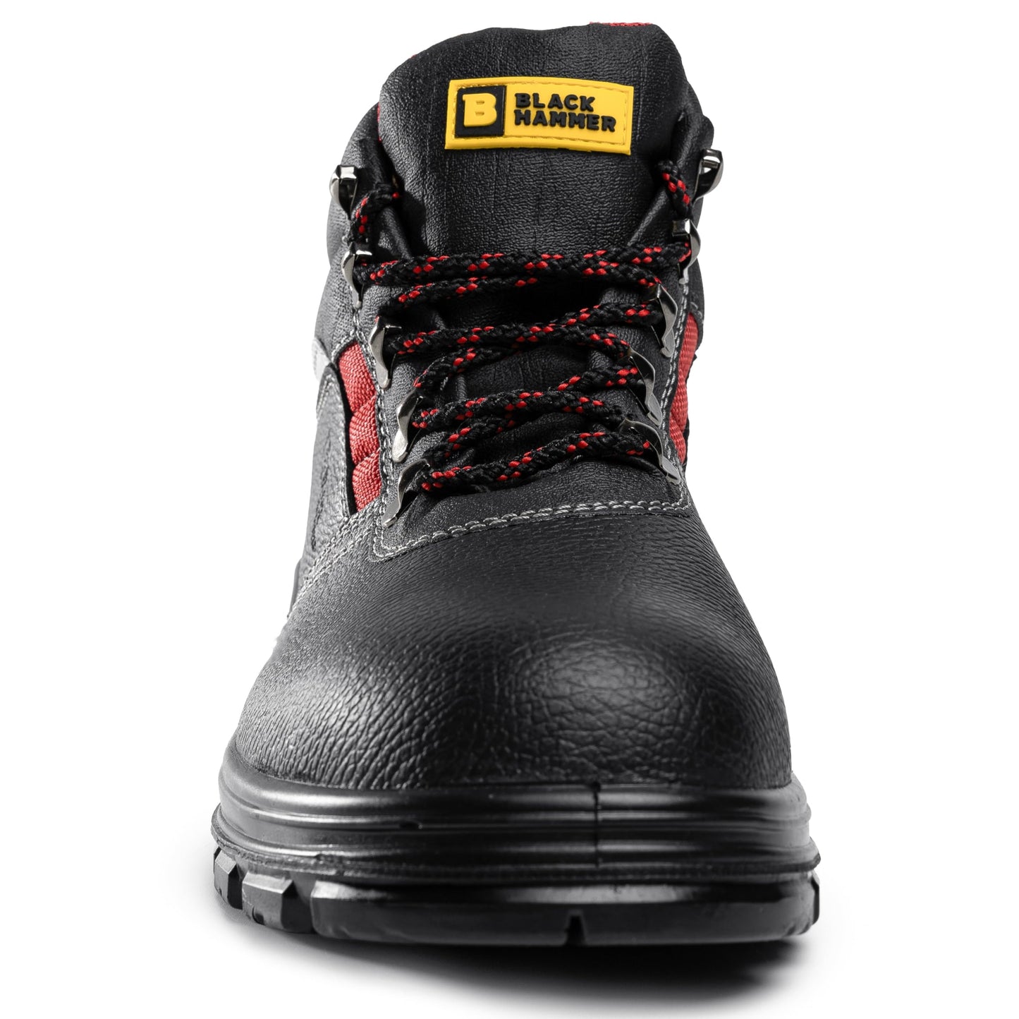 Black Hammer Mens Safety Boots Leather S3 SRC Black Steel Toe Cap Work Shoes Ankle 5993 (11 UK)