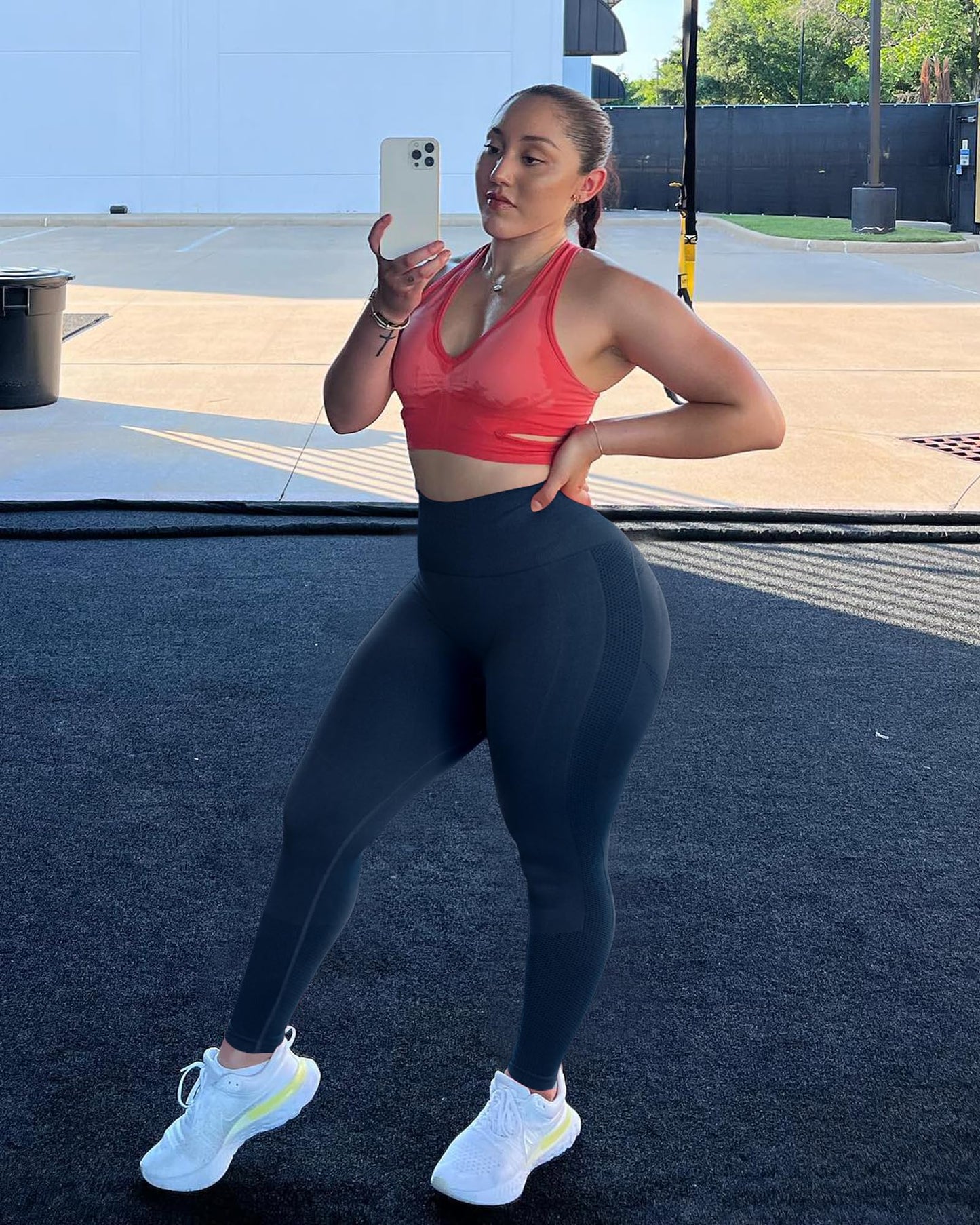 NORMOV Seamless Workout Butt Lifting Leggings - Booty Scrunch Gym Leggings for Women