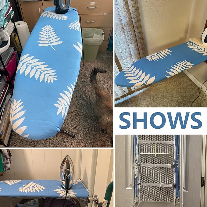 SheeChung 14x42 Inch Over-The-Door Ironing Board Replacement Pad/Cover