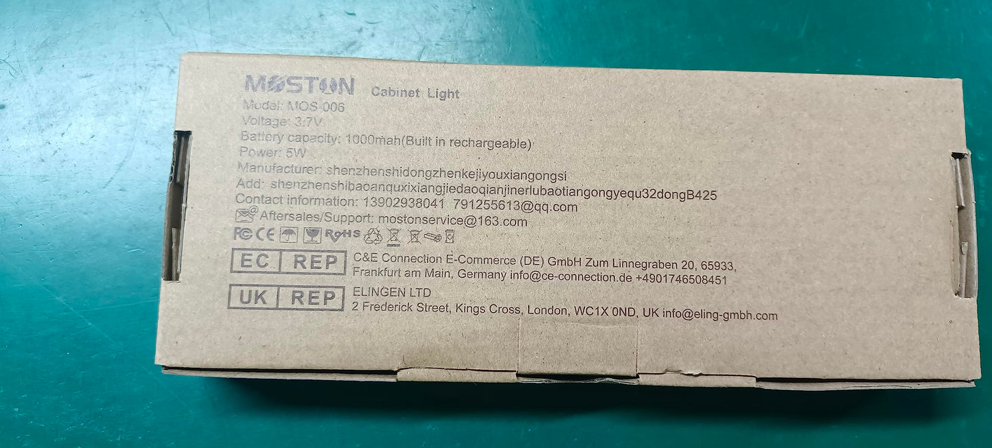 Moston 10 LED Magnetic Motion Sensor Wardrobe Closet Lights,Auto On/Off Under Cupboard Cabinet Lighting,Rechargeable Battery Powered Sensing Night Light,Stick-on Anywhere (Silver Aluminium,2 Pack)
