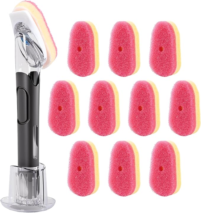 Soap Dispensing Replacement Dish Brush Storage Set