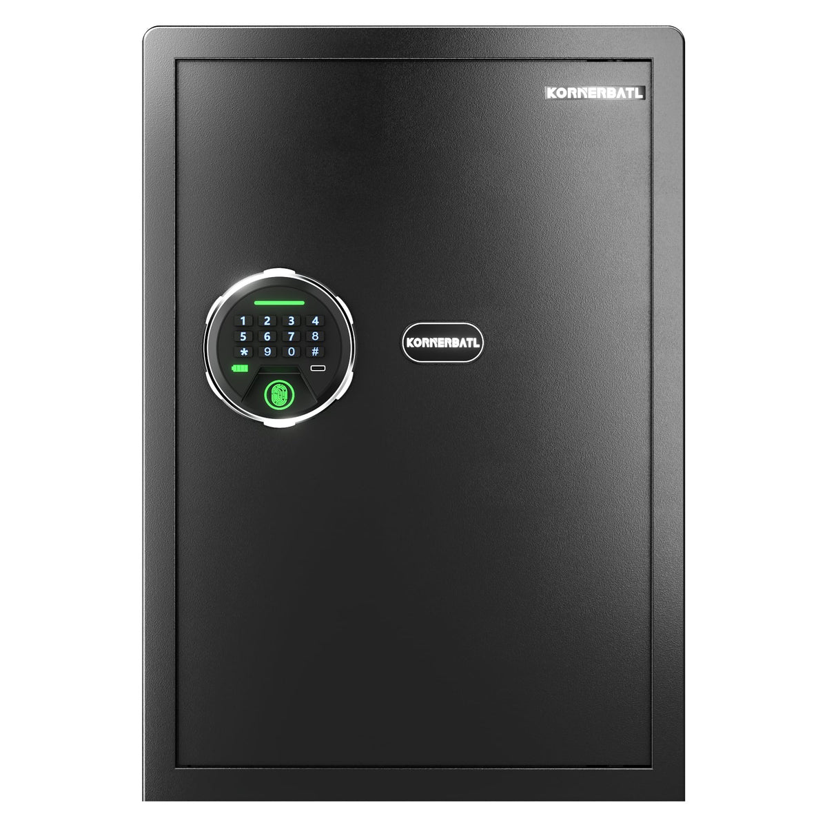 KornerBatl 𝟑𝟓 𝐋𝐁 Smart Fingerprint Gun Safe with Biometric Lock, Quick Access Multiple Handgun Storage Rack 𝐆𝐢𝐟𝐭𝐬 𝐟𝐨𝐫 𝐅𝐚𝐭𝐡𝐞𝐫'𝐬 𝐃𝐚𝐲 (12.99"D x 13.78"W x 19.69"H)