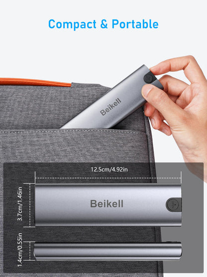 Beikell M.2 NVMe Enclosure, Tool-Free 10Gbps M2 SSD Enclosure USB 3.2 Gen 2 * 1 NVMe to USB Adapter for 2230/2242/2260/2280 M.2 SATA SSD of M-Key or M+B Key with USB C to C and USB A to C Cables