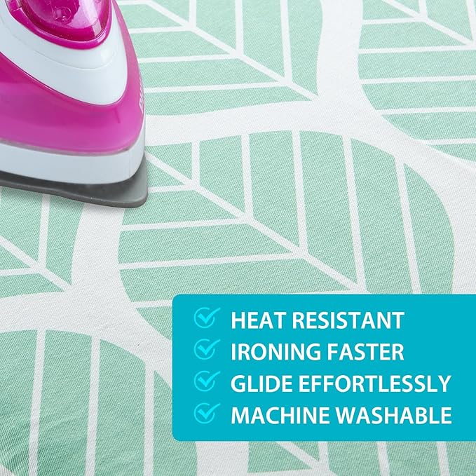 Seiritex Ironing Board Cover and Pad, Standard Size 15 x 54, Thick Padding
