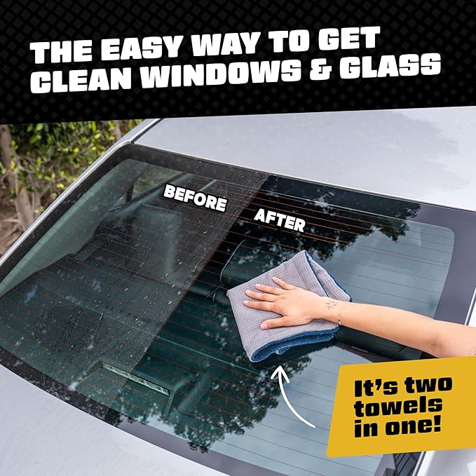 Chemical Guys Clean Stroke Dual-Sided Microfiber Glass Towels