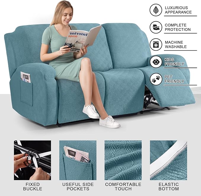 Timeles Recliner Covers for 3 Seater Reclining Couch Covers Sofa Slipcover
