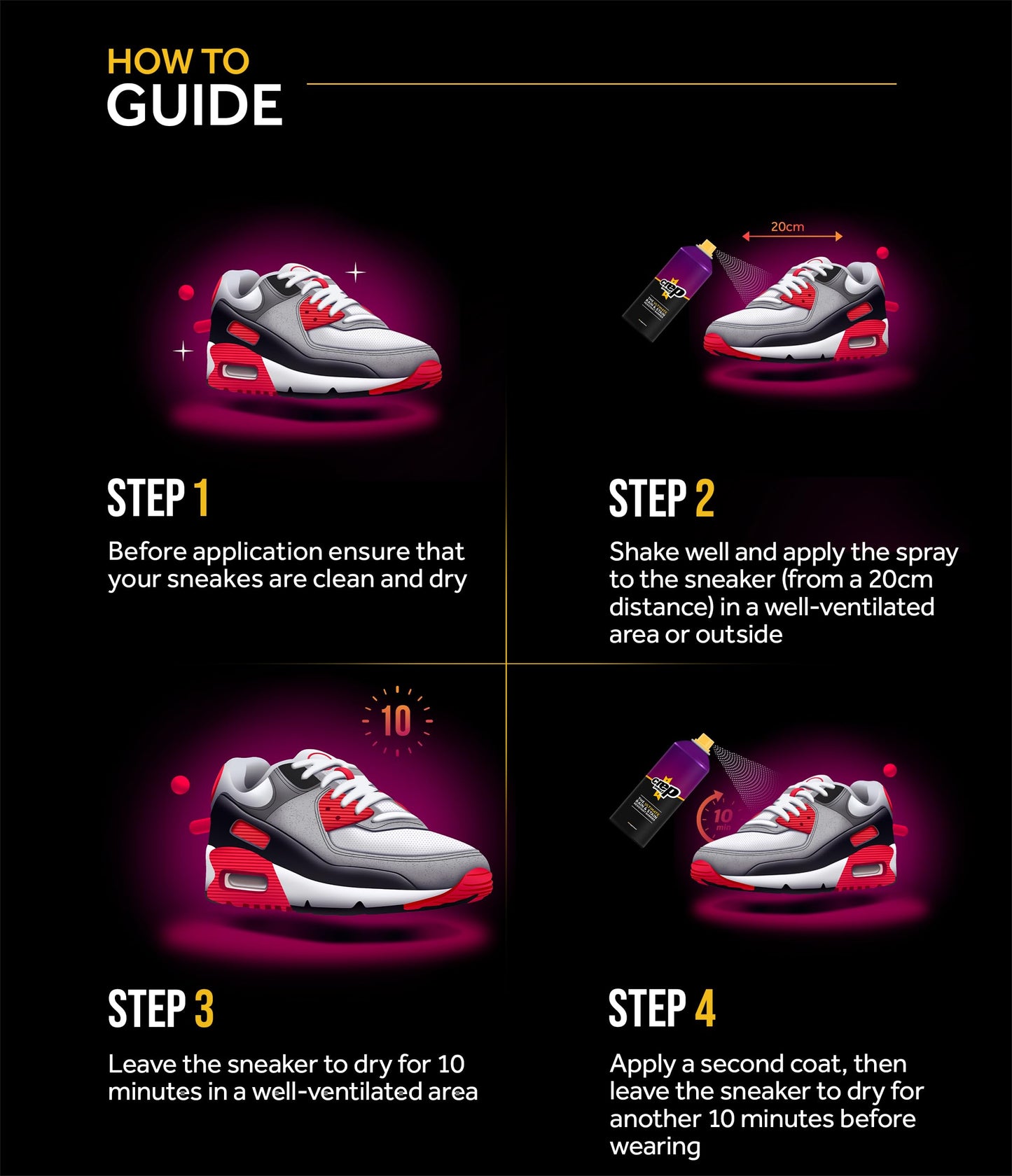 Crep Protect Shoe Protector Spray - 200ml Rain & Stain Waterproof Nano Protection for Sneaker, Leather, Nubuck, Suede & Canvas