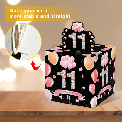 Surprise Gift Box for 11th Birthday Party, Includes Cash Envelopes & Decorations (35PCS)