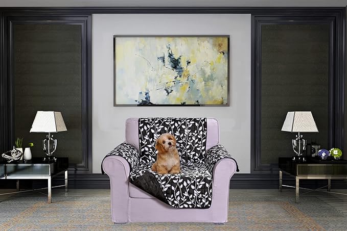 Elegant Comfort Quilted Furniture Protectors Solid and Printed Design