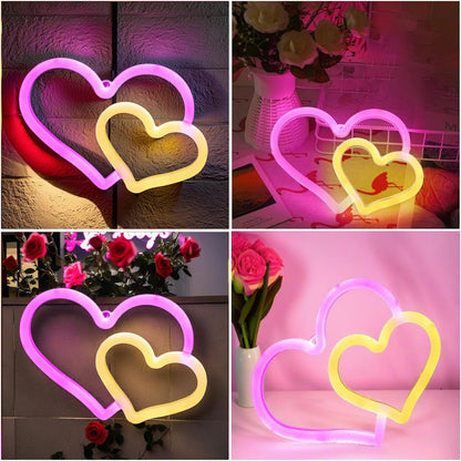 BRIGHTDECK 3 Pcs Butterfly Neon Signs, Neon Light for Bedroom, USB or 3-AA Battery Powered LED Wall Décor for Valentines Day Birthday Gift, Wedding, Party, Home Decor (Pink, Purple, Warm white)