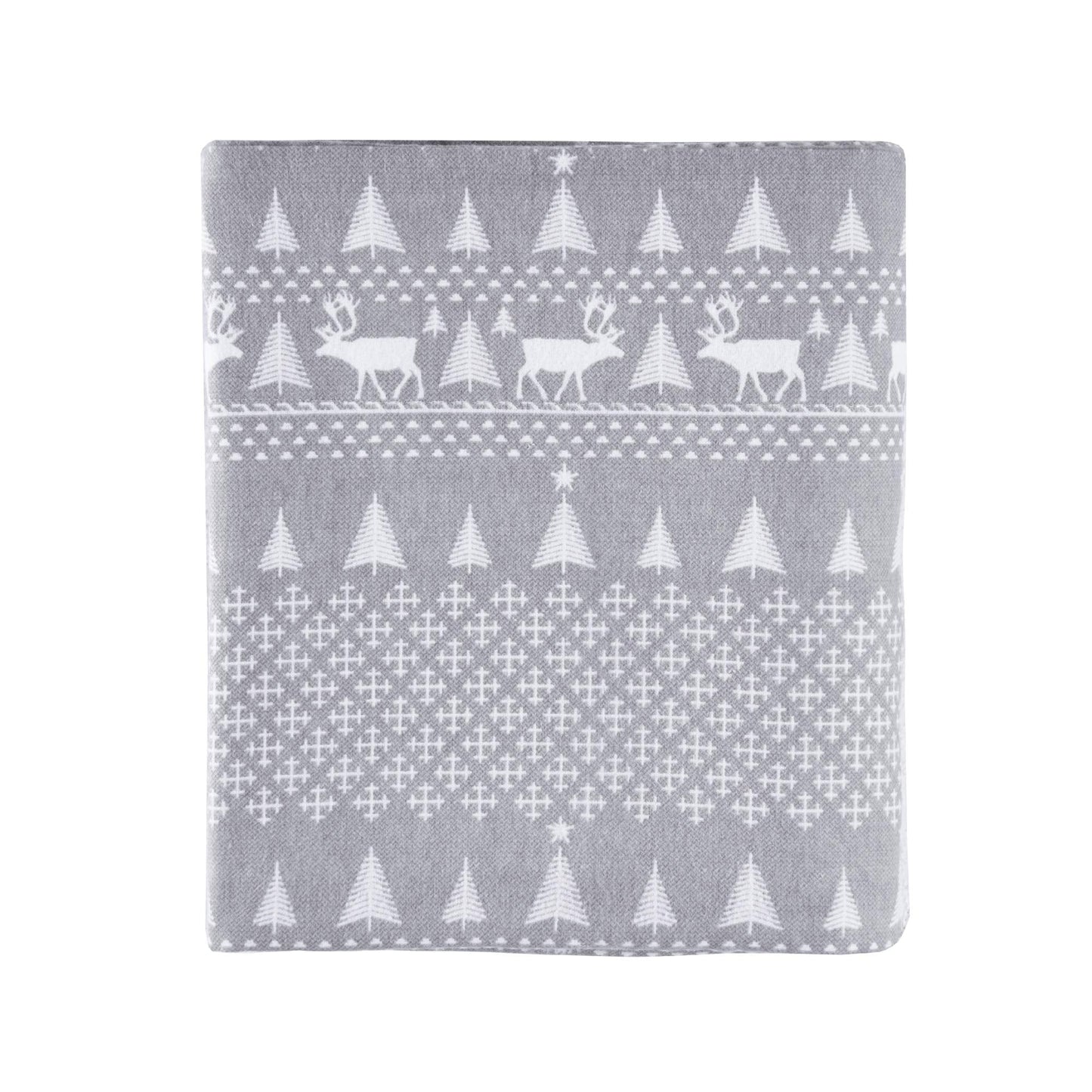 Woolrich Cotton Sheet Set Cottage Charms Print, 100% Cotton Flannel Sheets Warm & Fuzzy Bedding Set King Size Sheets, Fitted Pocket Fits Up to 14" Mattress, King Grey Winter Frost, 4 Piece