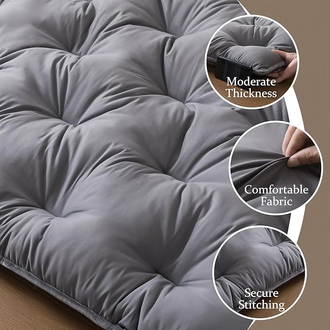 SHOUREN Japanese Futon Mattress Floor Mattress 3" Tatami Mat, Shredded Memory