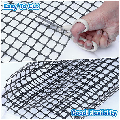 4 Ft x 164 Ft Geogrid for Retaining Wall, Bi-Directional Geo Grid Roll with Gloves, HDPE Geogrid for Gravel Driveway, Subgrade Reinforcement, Slope & Soil Stabilization, Erosion Control