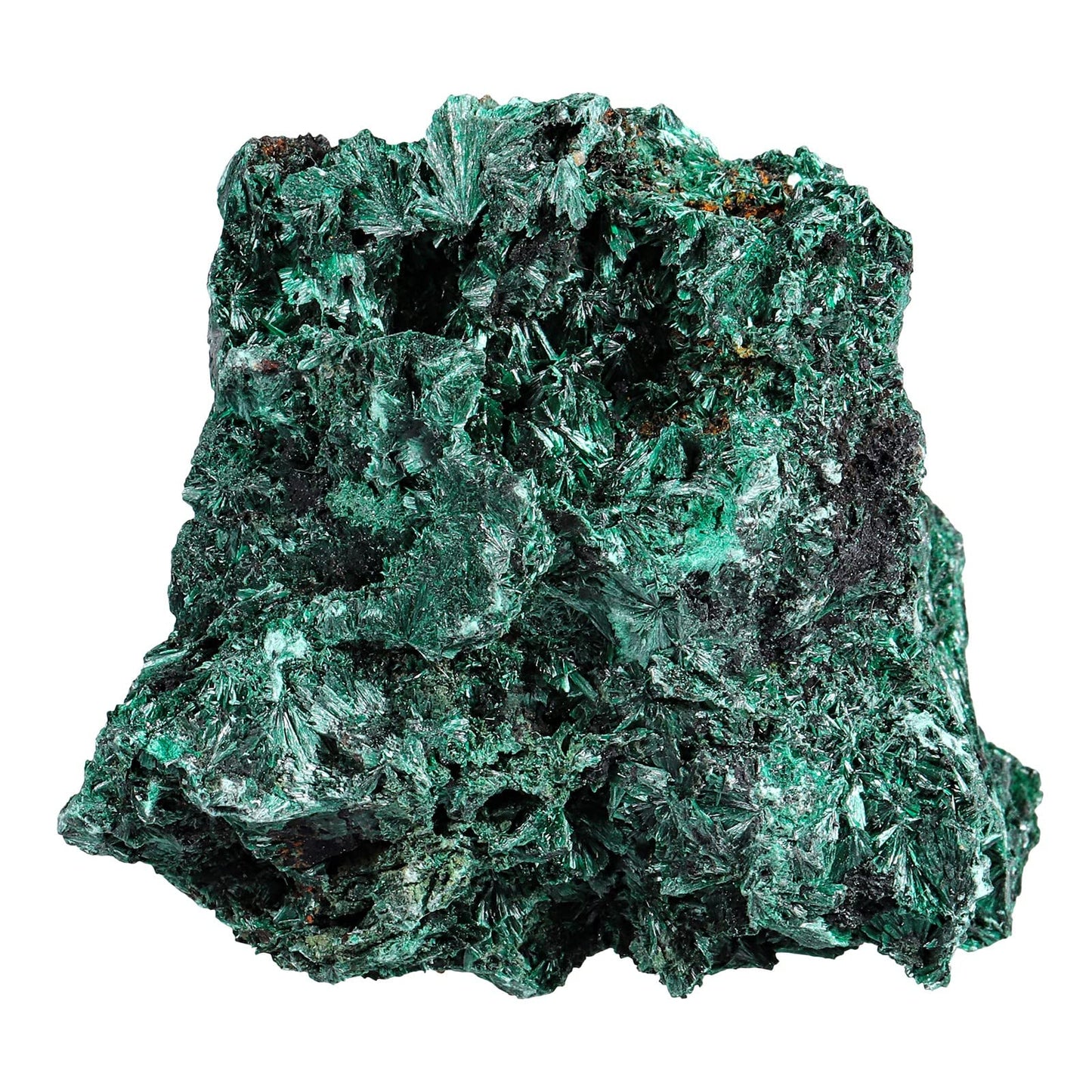 Nupuyai Natural Raw Malachite Crystal Stone for Reiki Healing Stress Anxiety, Real Green Malachite Specimen Cluster Decor for Home Office Tabletop, 201-300g