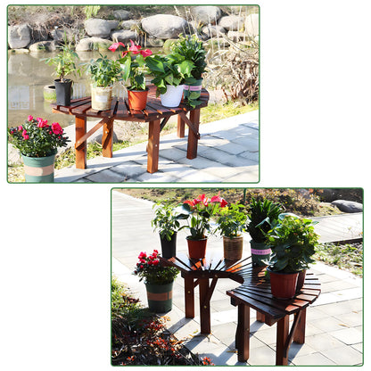 SQXLXDD Tree Bench Wrap Around, Outdoor Patio Garden Porch Curved Bench, Wood Outdoor Benches Weatherproof, Wooden Semicircular Park Benches for Outside