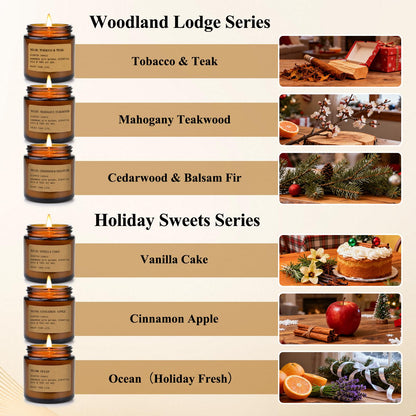 12 Pack Aromatherapy Candles for Home Scented, Aromatherapy Jar Candle Gifts for Women, Natural Soy Wax Amber Candle Set, Scented Candles Set for Birthday Present