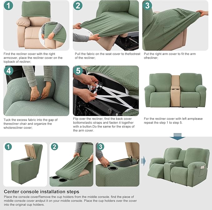 Genina Recliner Loveseat Covers