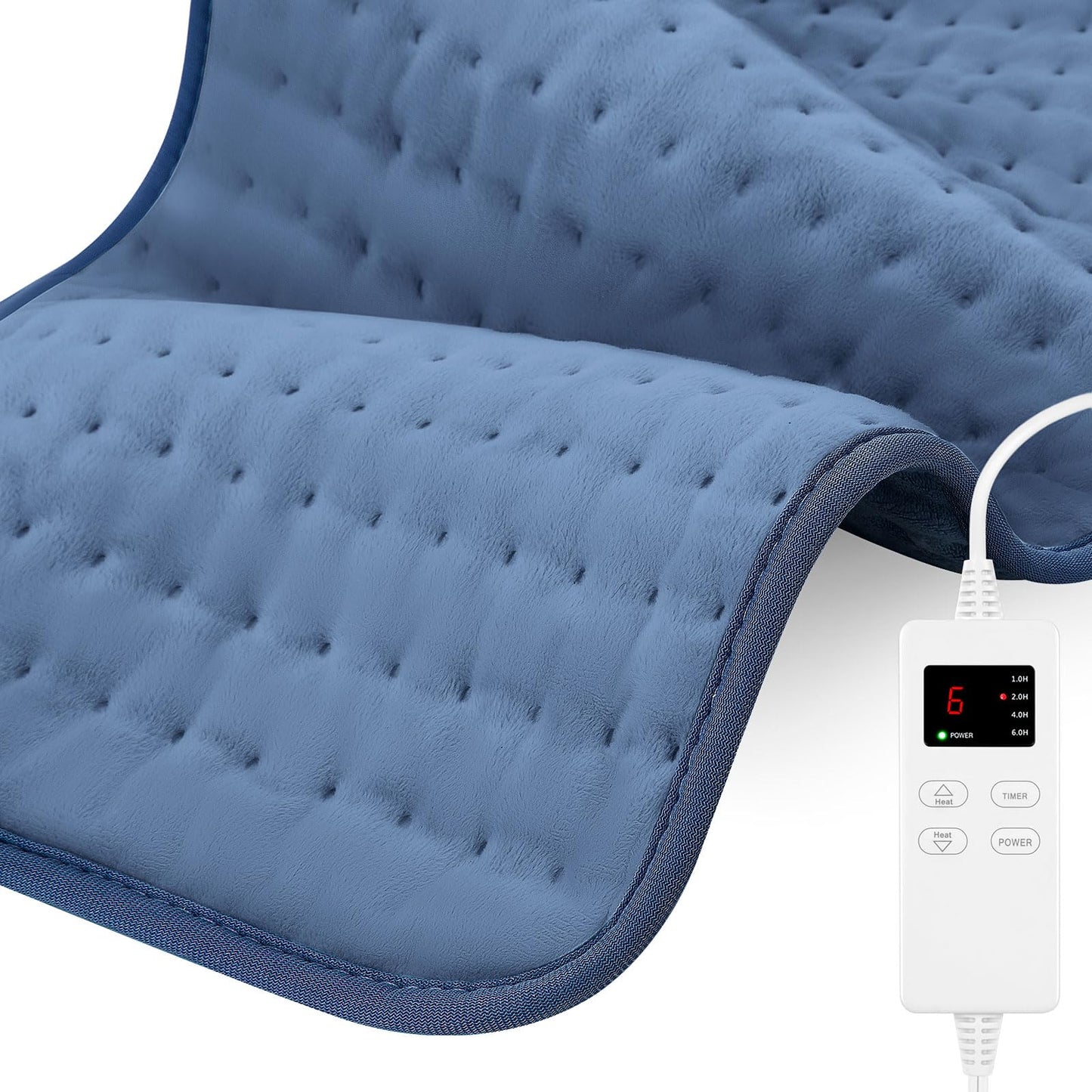 Heating Pad for Back, Large Heating Pads for Body Muscle Pain Cramps Relief, 6 Heat Settings Machine Washable Electric Heating Pad, Birthday Christmas Gifts for Women Mom