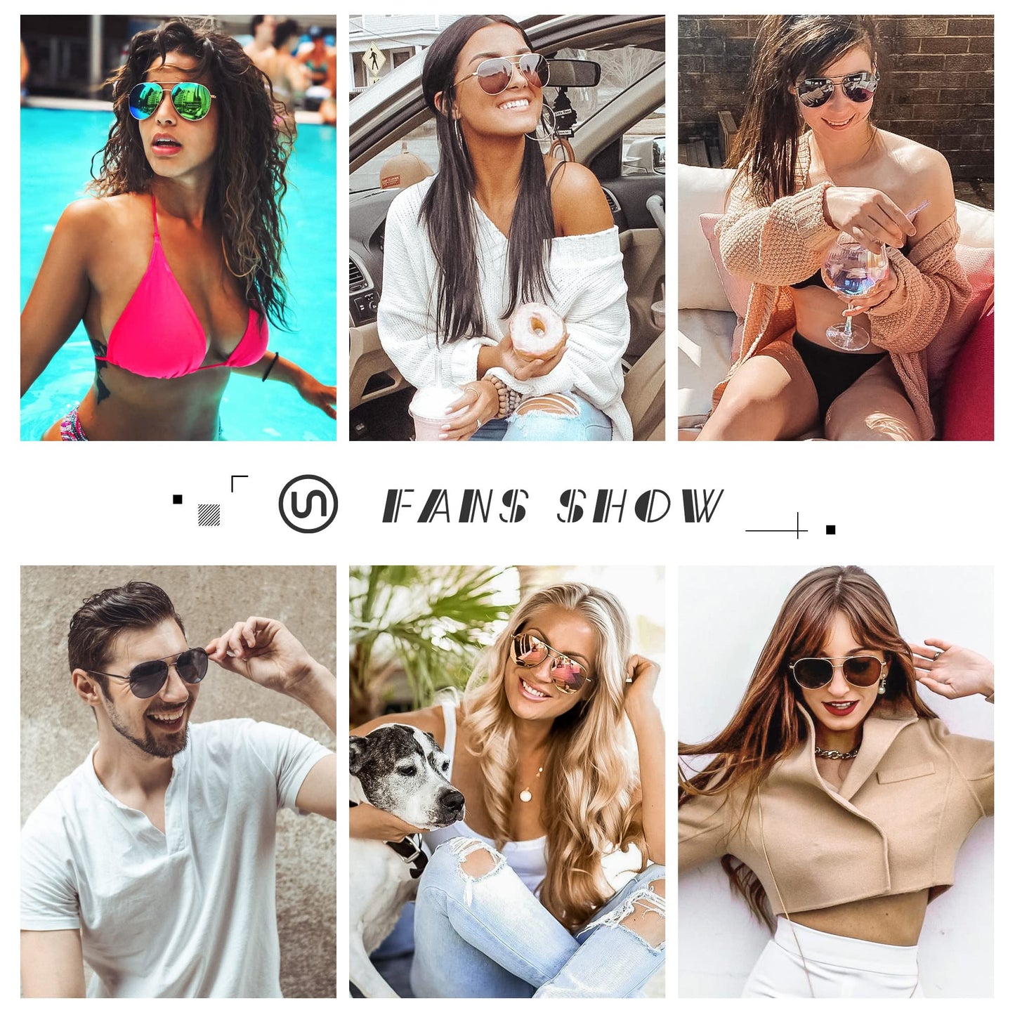 SUNGAIT Women's Lightweight Oversized Aviator Sunglasses - Mirrored Polarized Lens