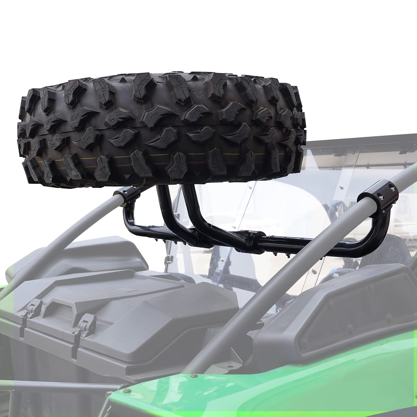 SAUTVS Spare Tire Carrier Holder for Teryx KRX 1000, Fits Up to 37" Tire Steel Powder Coated Heavy Duty Spare Tire Mount Holder for Kawasaki Teryx KRX 1000 2020-2026 Accessories