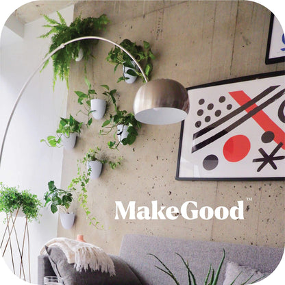 PlantPod Luxe Self-Watering Wall Planters (Set of 3) - Easy to Water and Install - Lightweight - Design Your Own Vertical Garden - Wall Planters for Indoor Plants