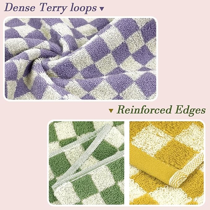Jacquotha Hand Towels for Bathroom 4 Pack, Cotton Soft Absorbent for Face Spa