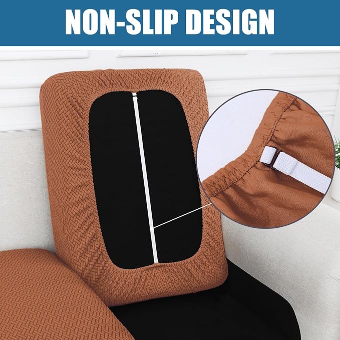 Smiry Waterproof Couch Cushion Covers, Stretch Jacquard Sectional Couch Covers