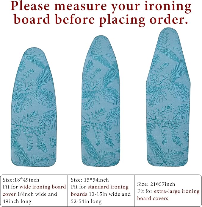 Ironing Board Cover for 18" x 49", Extra-Wide Pad