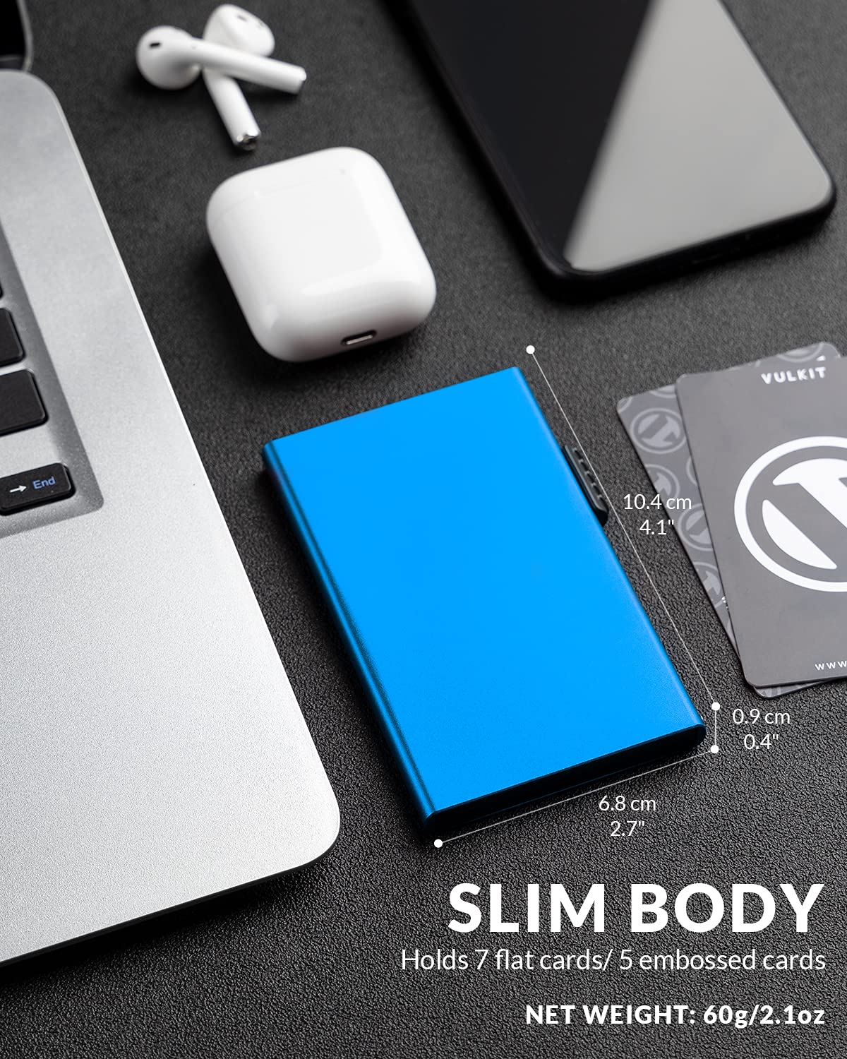 VULKIT Card Wallet for Men Credit Card Holder RFID Blocking Pop Up Card Holder Women Minimalist Wallet Slim RFID Wallet