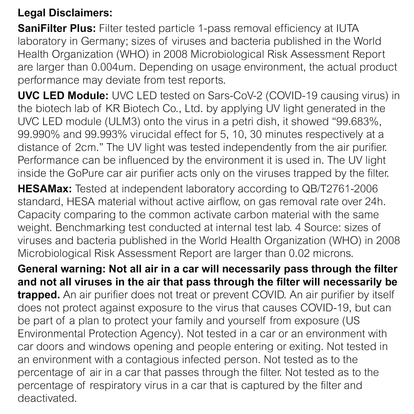 Philips GoPure GP5611 Small Portable HEPA Air Purifier with LED UVC Purification, for Car, Truck, RV/Camper, Reducing Allergens, Bad Smells, Smoke, Pet Odors, Bacteria, Viruses,Black