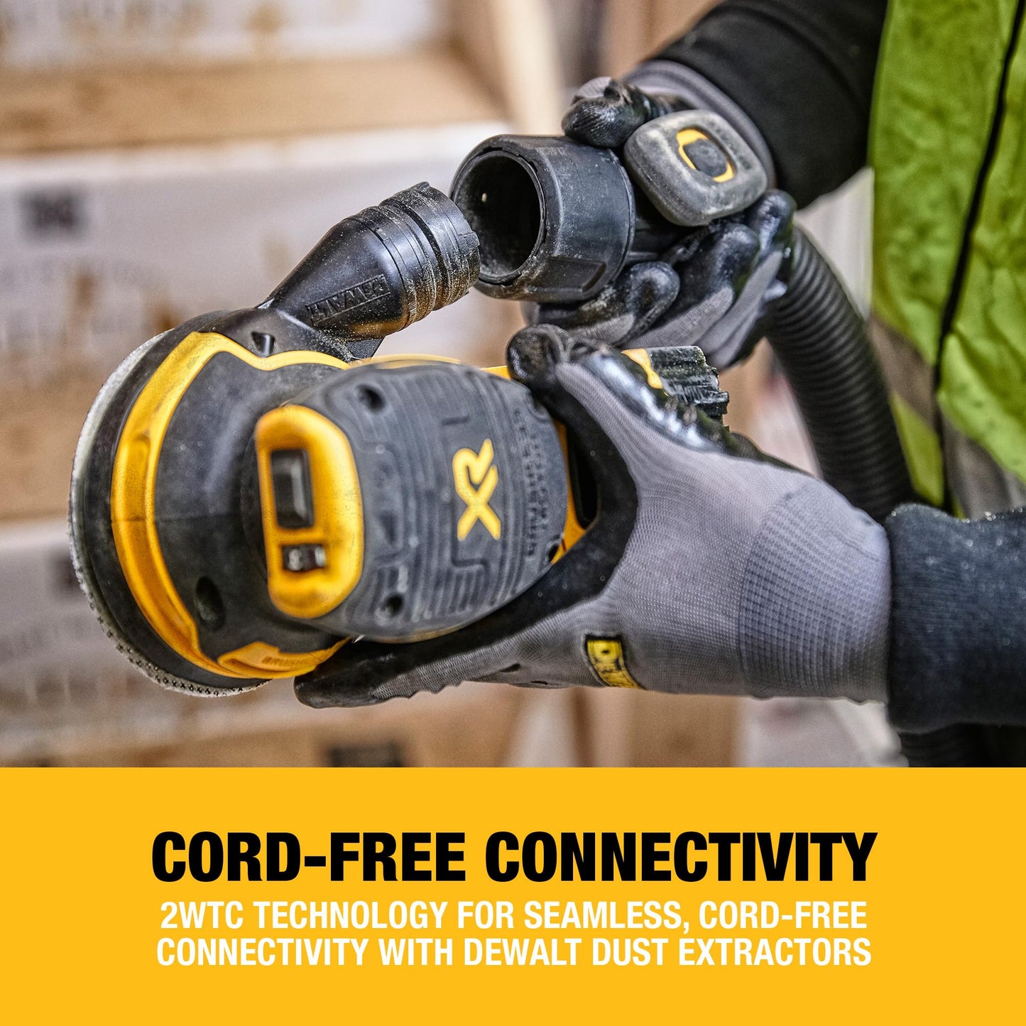 DEWALT 18V XR Brushless 125mm Sander, Bare Unit, DCW210N-XJ