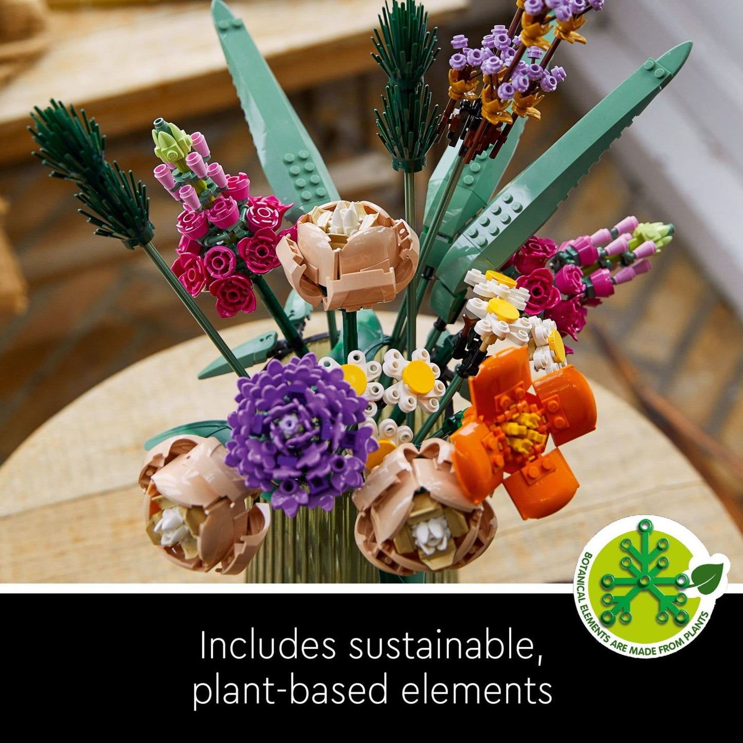 LEGO Botanicals Flower Bouquet Building Set - Artificial Flowers for Decoration for Home and Display, Ages 18+ - Small Fake Flowers for Table, Desk, Office - Gift for Birthdays - 10280