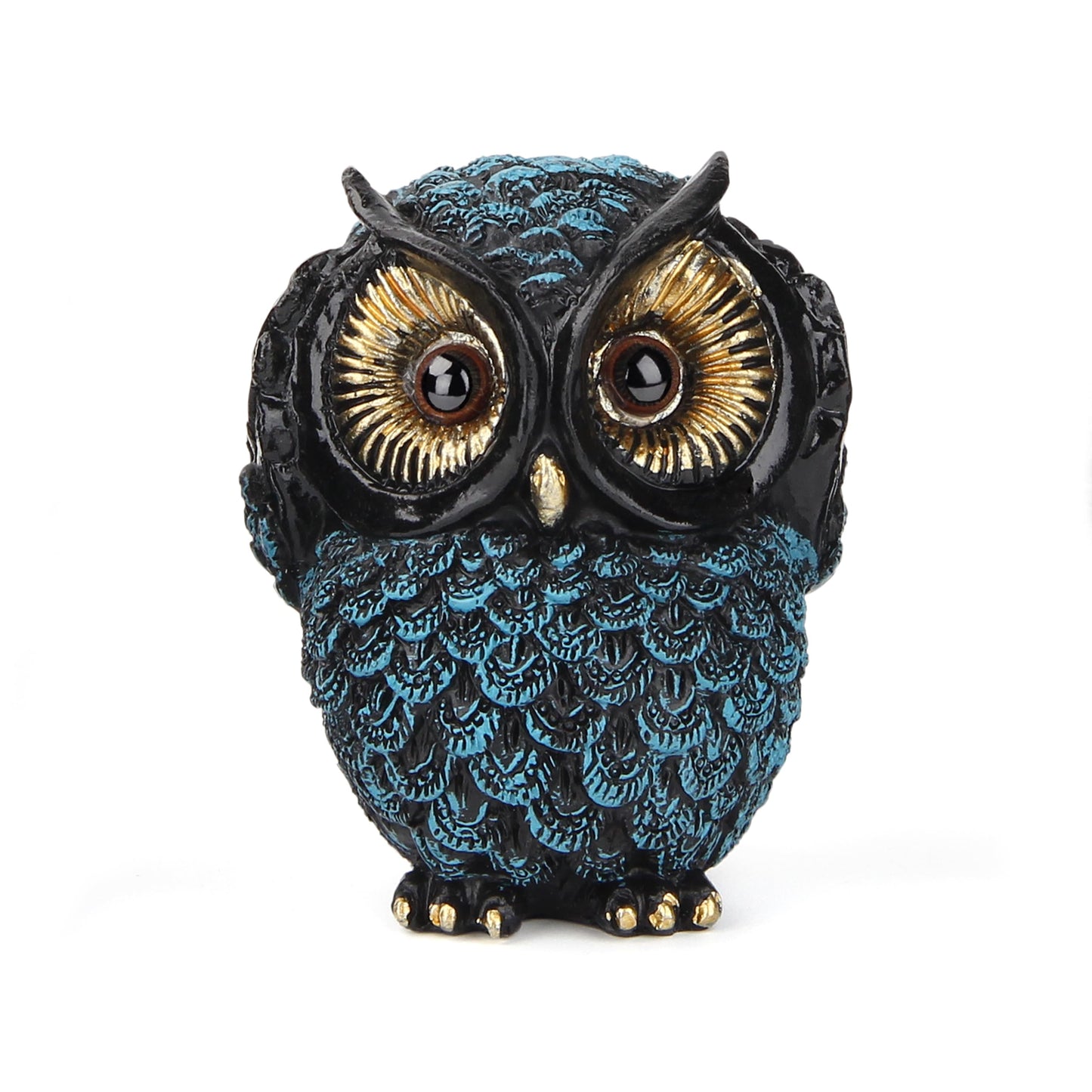 Owl figurine and sculptures for shelf decor accents,3 wise Owl statue for living room bedroom decoration,Retro animal decor,boho gift for women bird lover,see no evil hear no evil speak no evil