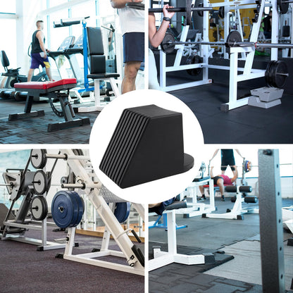 SM SunniMix 2X Gym Equipment Square End Cap Gym Fitness Equipment Accessories Rubber End Caps Foot Cover Protectors Square End Cover, 50x50mm