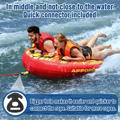 Affordura Towable Tubes for Boating 65in Tubes for Boats to Pull, Boat Tubes and Towables with Quick Connector and Storage Bag