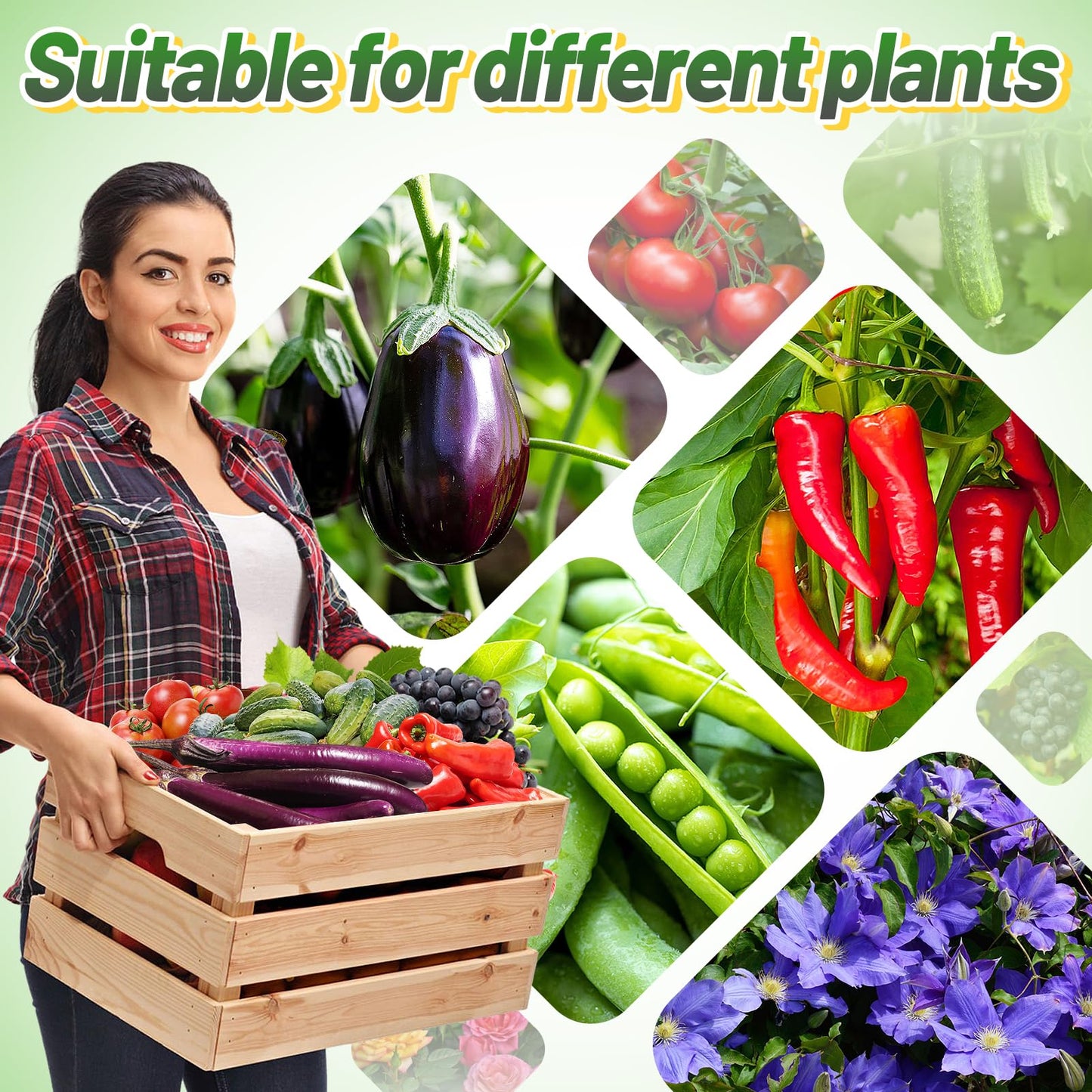 ANPHSIN Sturdy Triangle Tomato Cage with Movable 15 Gal Grow Bags - 3 Sets 47'' Plants Garden Trellis Planters, Support for Indoor Outdoor Beans, Peppers, Eggplants, Climbing Vegetables