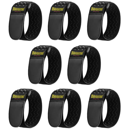 Trilancer Elastic Cinch Straps with Anti-Slip Strips, 12 "x 2"(8 Pack) Heavy Duty Multipurpose Hook and Loop Straps for Extension Cords, Cables, Ropes, Hoses, Bike, Pant Garters