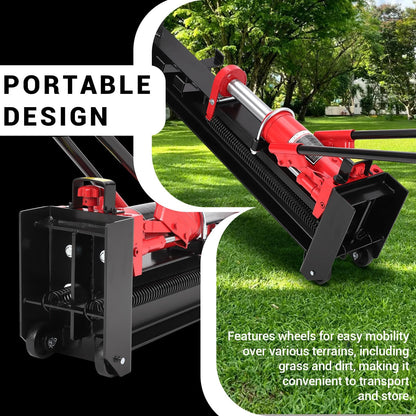 IDEALHOUSE Manual Hydraulic Steel Beam Log Splitter – Portable and Compact, 12 Ton Capacity - Wood Splitting Machine and Equipment for Fireplace, Firewood, & Fire Stove Logs,Outdoor and Backyard