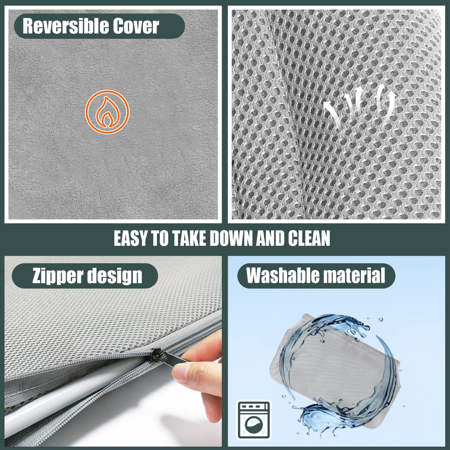 Sunhoo Cat Window Hammock Perch Cordless Perches Window Sill Seat Bed Foldable Stable Lounger Upgraded Suction Cup Easy Assembly Indoor Cats Kitty Shelf Hold Up to 55lbs（Grey,S