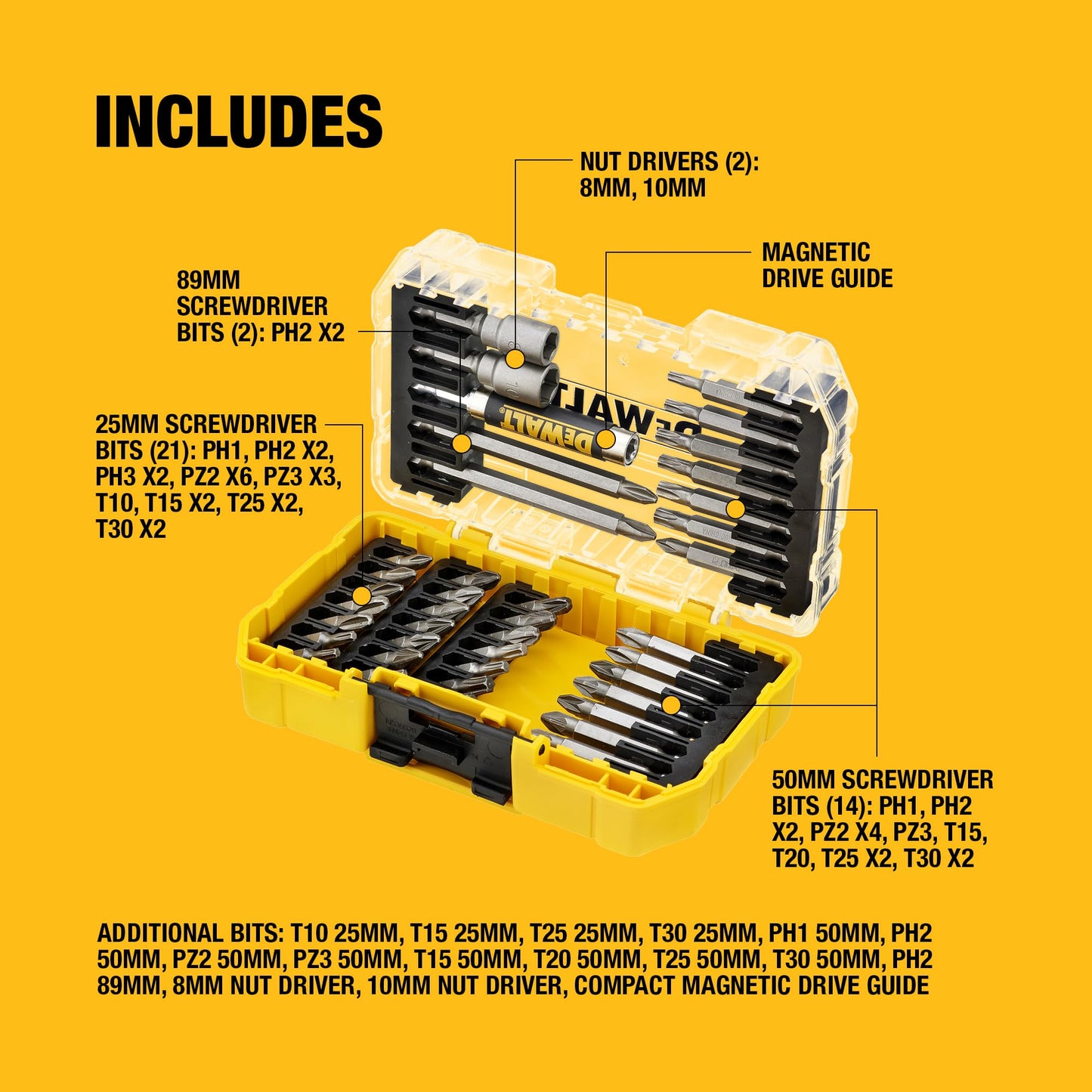 DEWALT 40 pc. Screwdriving Set in Small TOUGHCASE, DT70702