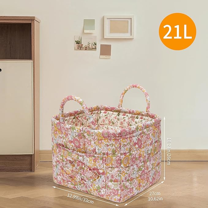 Quilted Fabric Storage Baskets