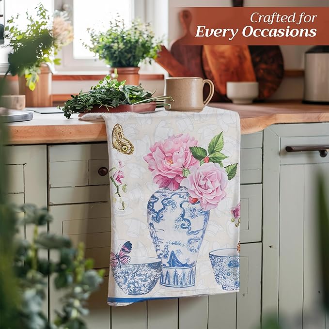 Maison d' Hermine Kitchen Towels Set of 3 100% Cotton 27.50" x 20" Reusable
