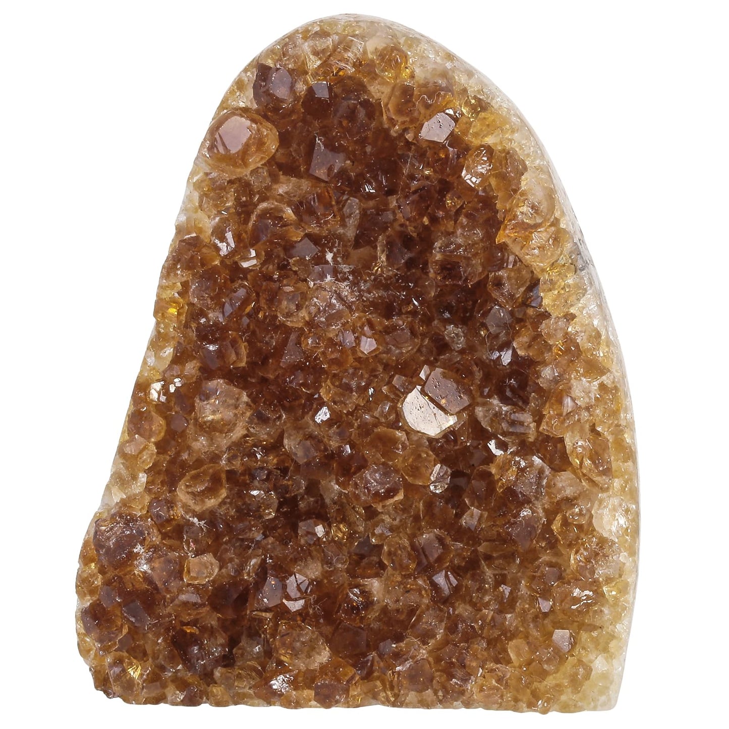 mookaitedecor Natural Citrine Crystal Cluster Geode, Self-Standing Yellow Quartz Stone Raw Crystals and Minerals Specimen for Healing Home Decor, 51-100 g