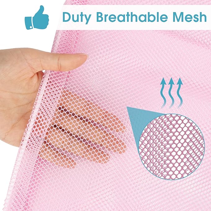 2 Pack Mesh Laundry Bags, 23 x 34 Inches Heavy Duty Mesh Laundry Bag, Large