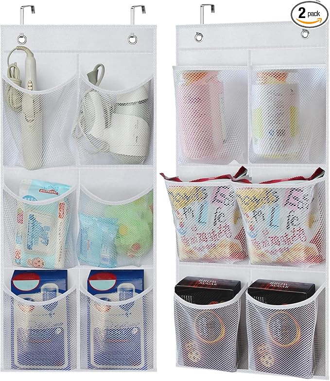 KIMBORA 2 Packs Narrow Over the Door/Wall Shoe Organizer Cruise, Small Hanging