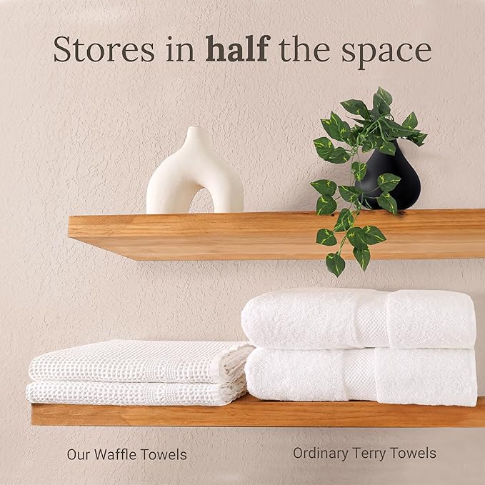 GILDEN TREE Waffle Hand Towels for Bathroom Quick Dry Towel Super Absorbent